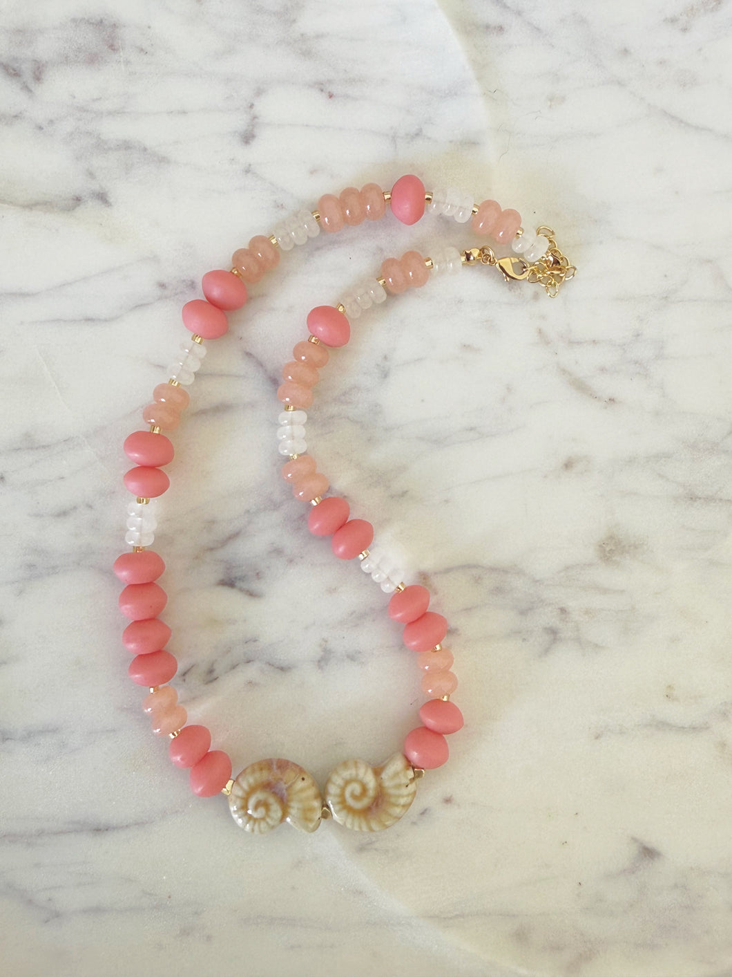 Murano coral necklace
