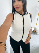 Load image into Gallery viewer, White &amp; Black Vest
