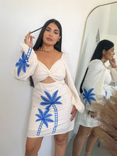 Load image into Gallery viewer, Palm Blue short dress
