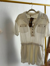 Load image into Gallery viewer, Crochet white Romper
